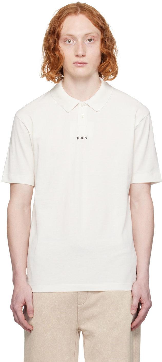 Hugo White Bonded Polo Hugo Boss