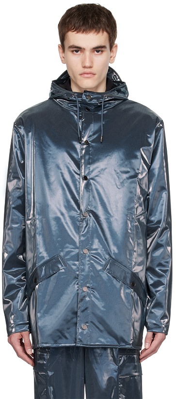 Photo: RAINS Blue Waterproof Jacket