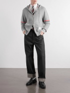 Thom Browne - Cotton-Piqué Zip-Up Hoodie - Gray