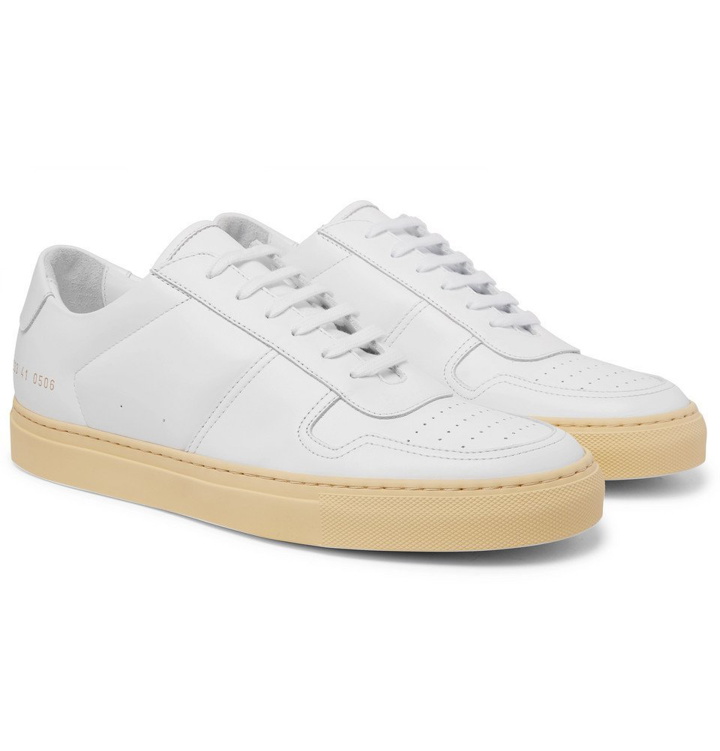 Photo: Common Projects - BBall Vintage Leather Sneakers - White