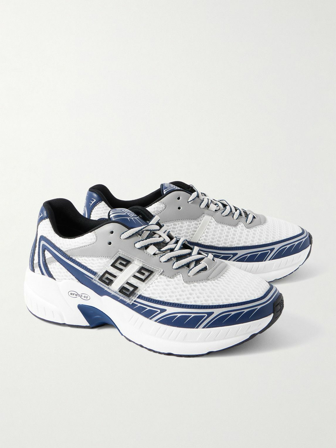 Givenchy - NFNTY-52 Logo-Appliquéd Mesh and Leather Sneakers