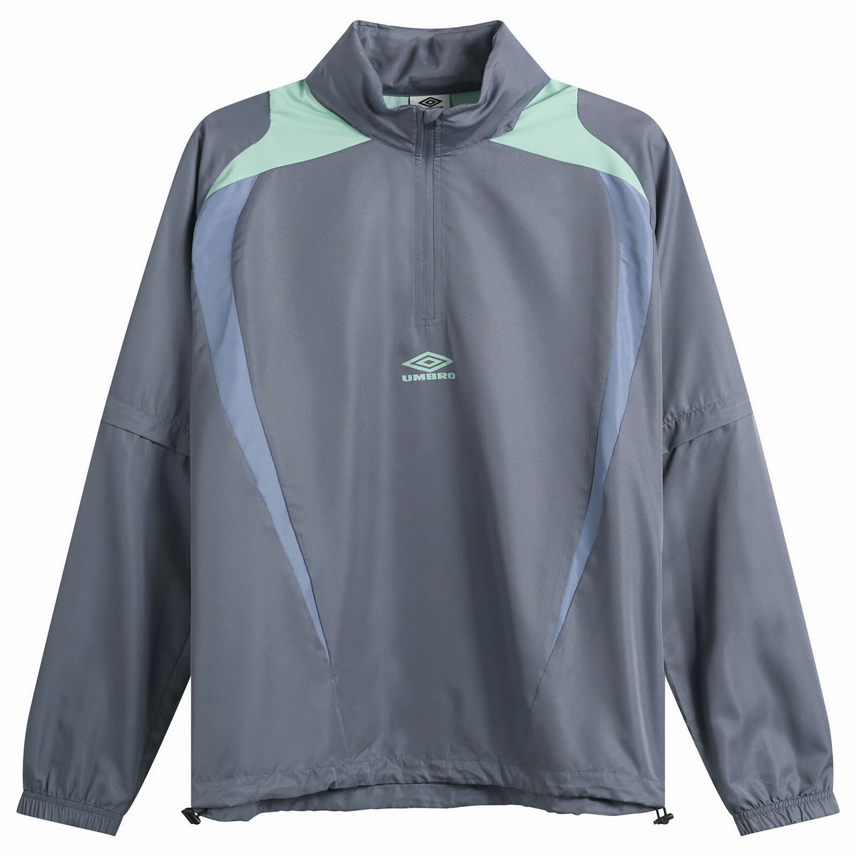 Umbro Men's Zip Off Sleeve Wind Jacket in Grisaille/Ocean Wave/Infinity