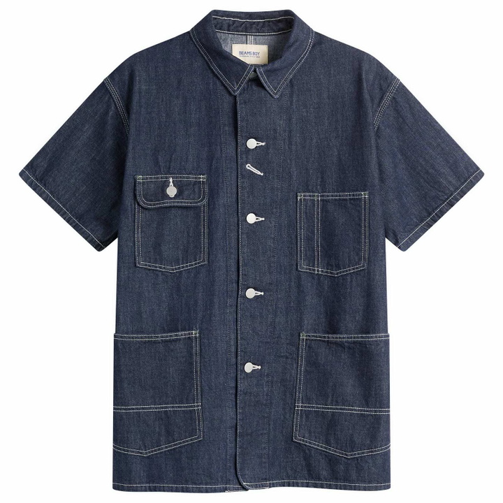 Photo: Beams Boy Women's Denim Short Sleeve top in Indigo