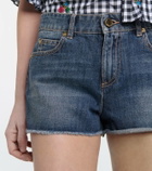 REDValentino Mid-rise denim shorts