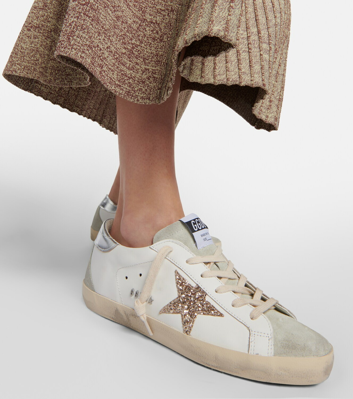Golden Goose Super-Star embellished leather sneakers Golden Goose