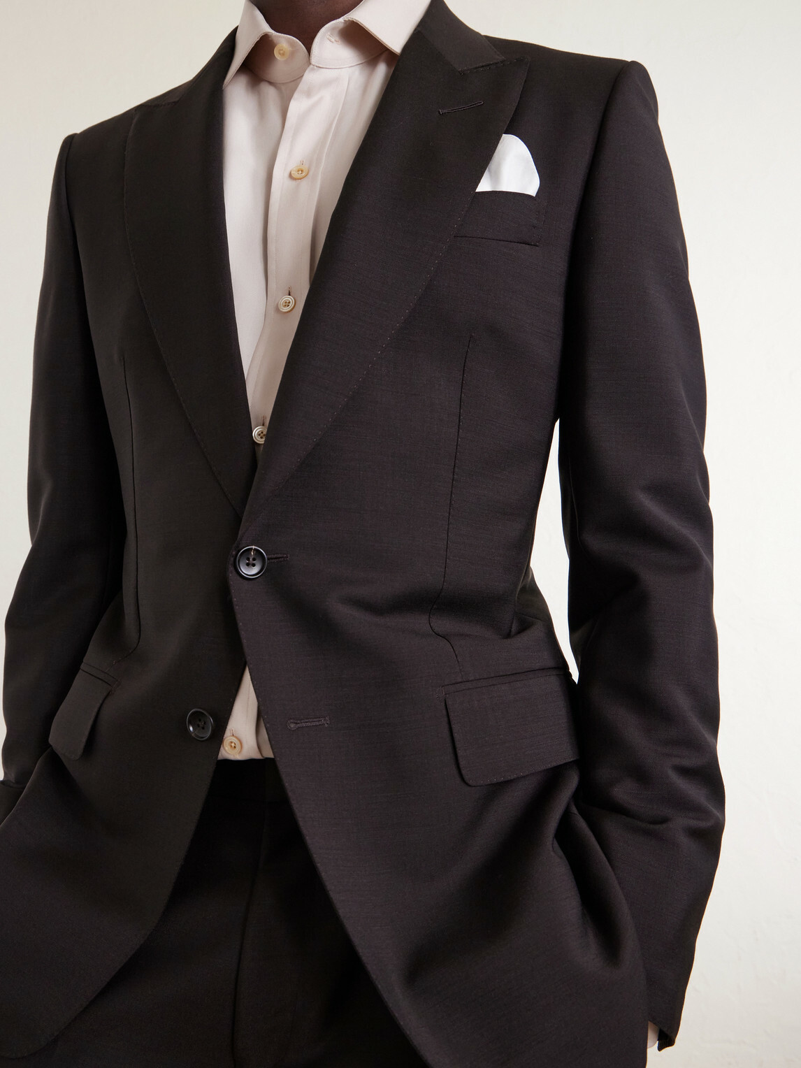 TOM FORD - O'Connor Mohair and Wool-Blend Suit Jacket - Brown