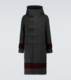 Burberry - Striped wool duffel coat