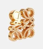 Loewe - Anagram crystal-embellished earrings
