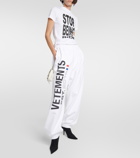 Vetements Logo cotton-blend sweatpants