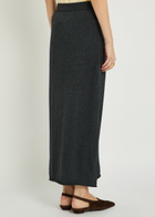 Lisa Yang Charlotta Cotton and Cashmere-blend Midi Pencil Skirt Grey