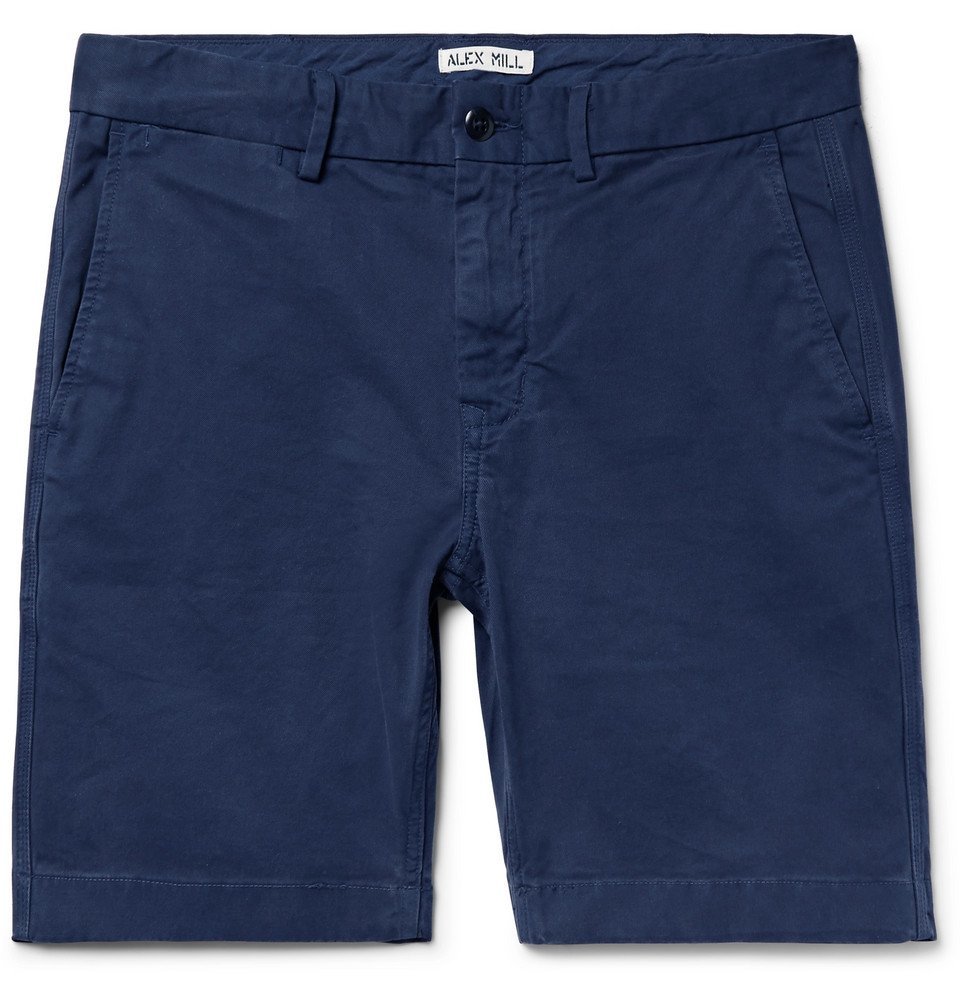 Alex Mill - Stretch Cotton-Twill Chino Shorts - Storm blue
