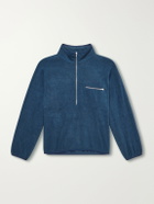A.PRESSE - Silk-Fleece Half-Zip Sweatshirt - Blue