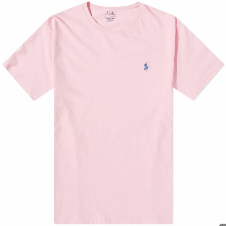 Photo: Polo Ralph Lauren Men's Custom Fit T-Shirt in Carmel Pink