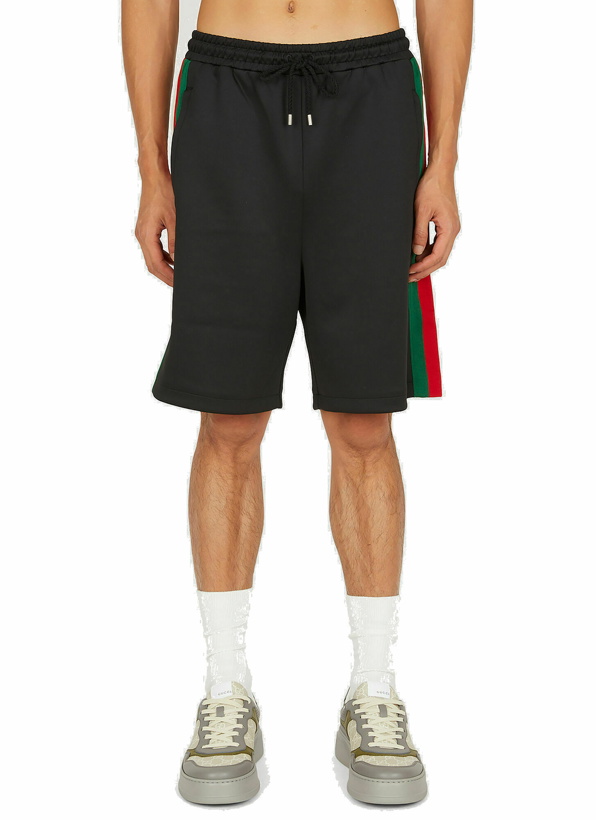 Photo: Basket Web Stripe Shorts in Black