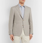 Canali - Stone Kei Unstructured Wool-Hopsack Blazer - Stone