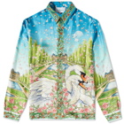 Casablanca Men's Love in Bloom Silk Shirt in Multi