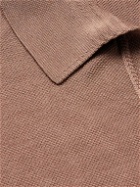 TOM FORD - Piqué Polo Shirt - Brown