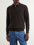 Altea - Virgin Wool Polo Sweater - Brown