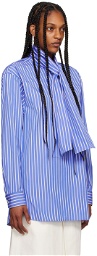 Dries Van Noten Blue Striped Blouse