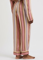 Sleeper Pastelle Striped Satin Pyjama Trousers Pink