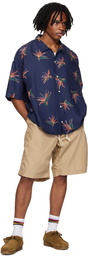 nanamica Navy Aloha Shirt