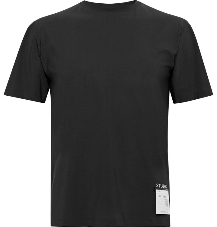 Photo: Satisfy - Studio Stretch-Jersey T-Shirt - Black