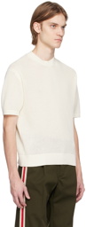 Factor's Off-White High Crew Mesh Knit T-Shirt
