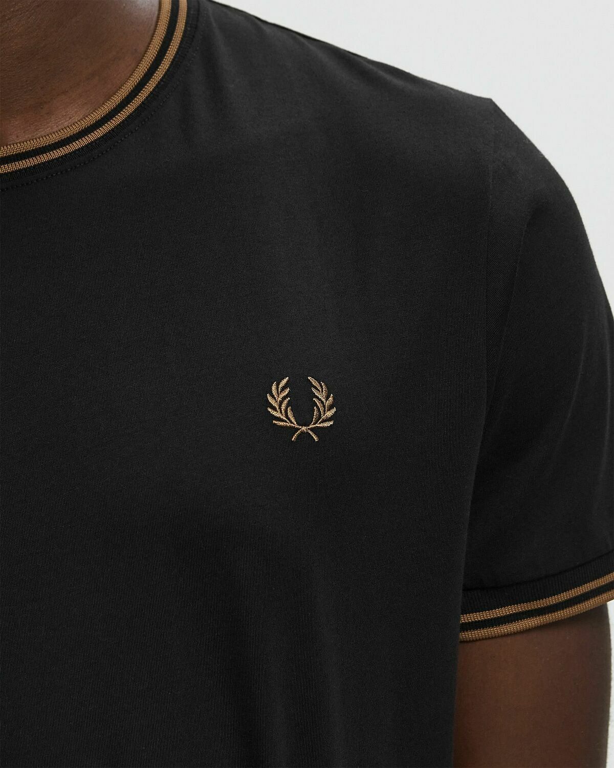 Fred Perry TWIN TIPPED T-SHIRT Black Mens Shortsleefe