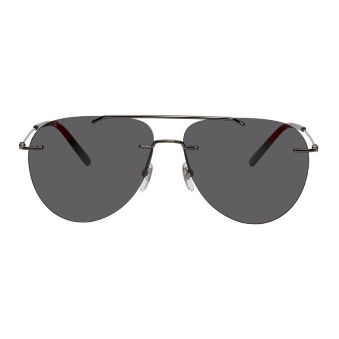 Photo: Gucci Gunmetal Masculine 80s Sunglasses
