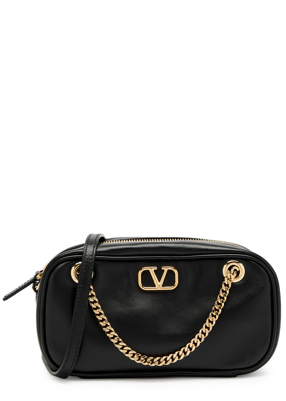 Valentino VLogo Mini Leather Cross-body bag - Black - One Size