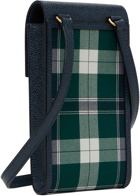 Thom Browne Green & Navy Hector Icon Phone Pouch