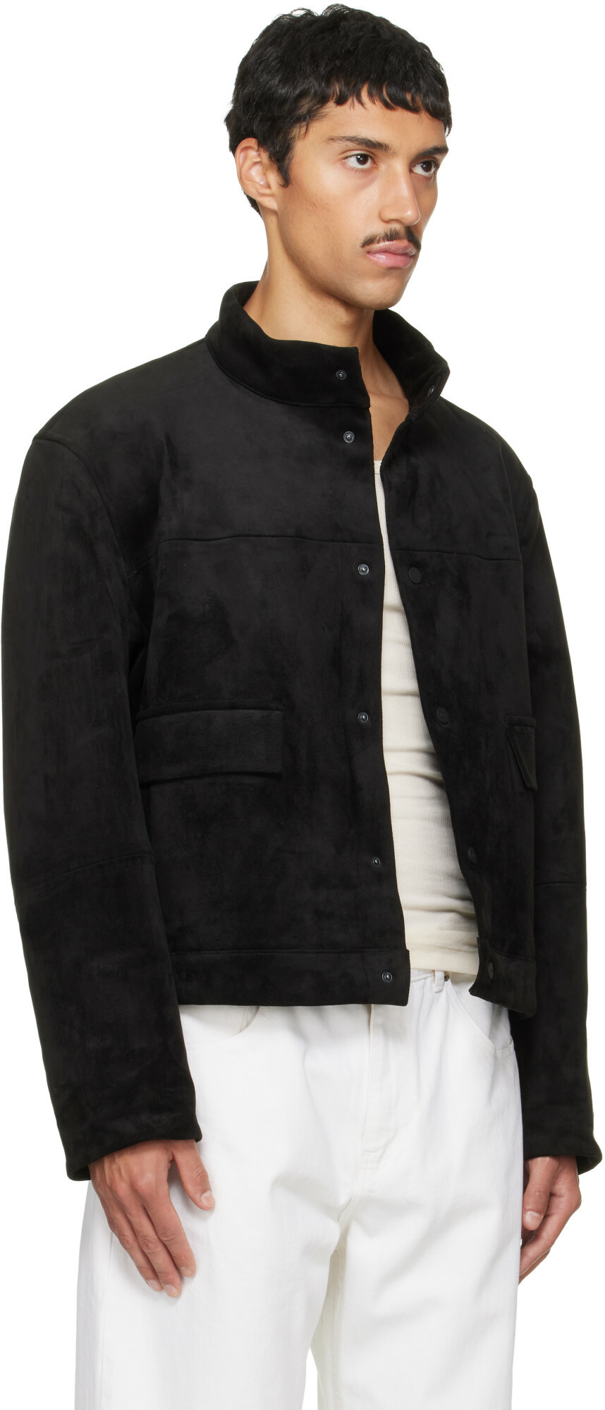 Hugo Black Regular-Fit Faux-Suede Jacket