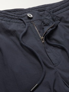 ERMENEGILDO ZEGNA - Telavela Tapered Stretch-Cotton Drawstring Trousers - Blue - IT 46