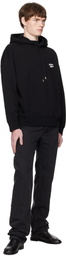 Maison Kitsuné Black 'Maison Kitsuné' Handwriting Oversize Hoodie