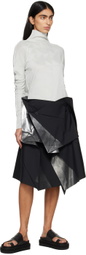 132 5. ISSEY MIYAKE Black Standard Midi Skirt