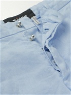 Kiton - Stretch Linen and Cotton-Blend Shorts - Blue