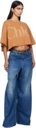Chloé Orange Cropped Boxy T-Shirt