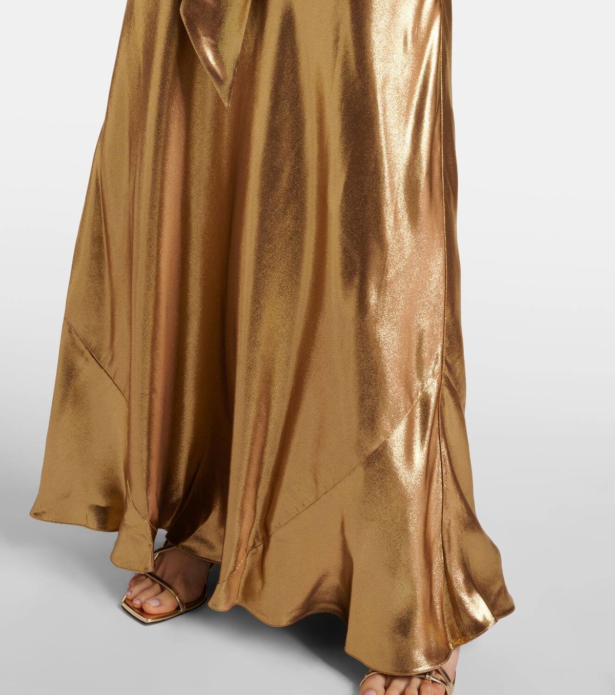 Galvan Solar Gaze scarf-detail satin gown