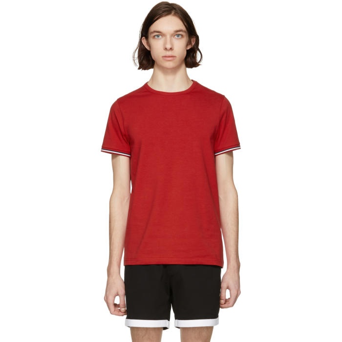 Photo: Moncler Red Flag Sleeves T-Shirt 