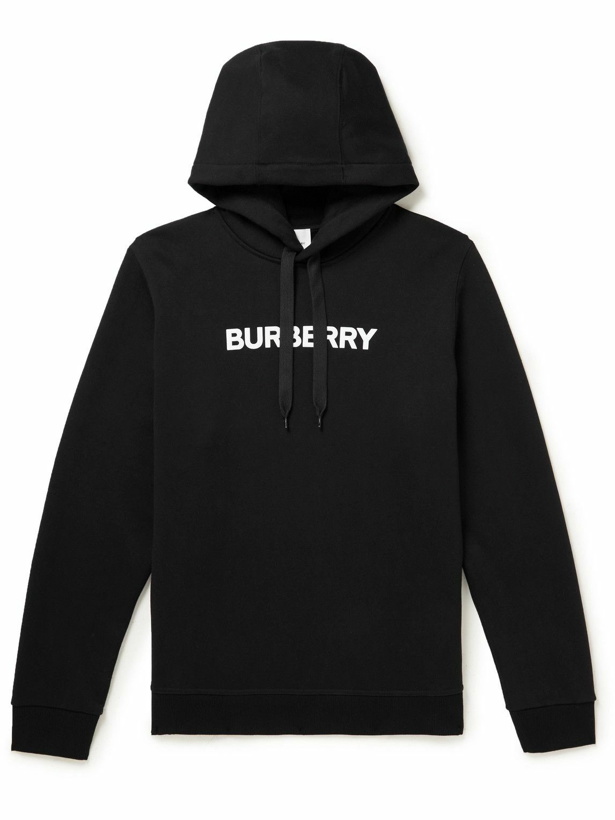 Photo: Burberry - Ansdell Logo-Print Cotton-Jersey Hoodie - Black