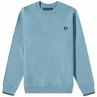 Fred Perry Authentic Men's Crew Neck Sweat in Ash Blue