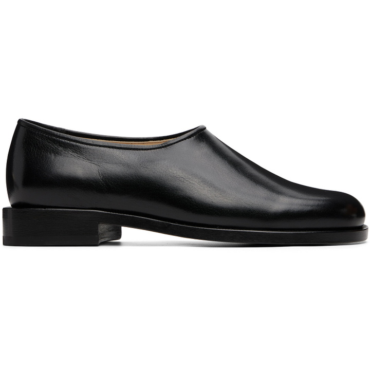 Photo: LEMAIRE Black Anatomic Slip On Loafers