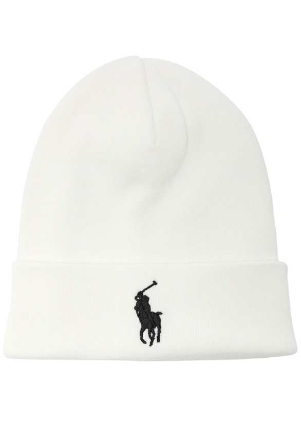 Photo: Polo Ralph Lauren Logo-embroidered Cotton Beanie - Cream - One Size