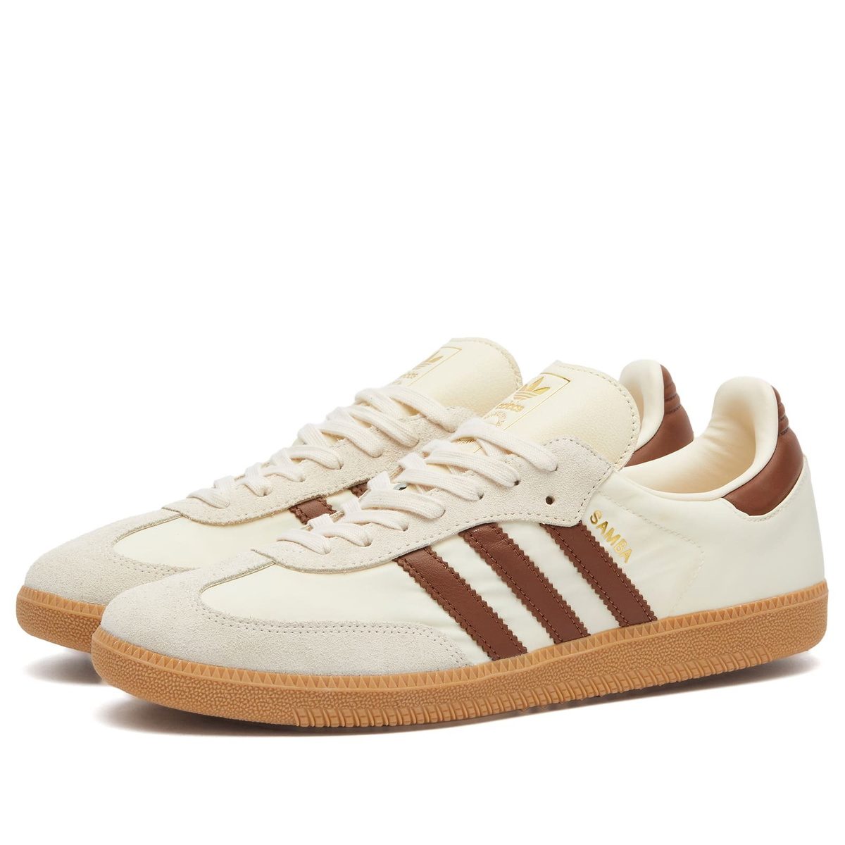 Adidas Men's Samba OG in Cream White/Preloved Brown/Wonder