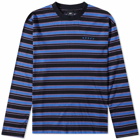 Edwin Men's Quarter Long Sleeve T-Shirt in Black/Dazzling Blue