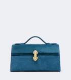Savette Symmetry Pochette Small suede top-handle bag