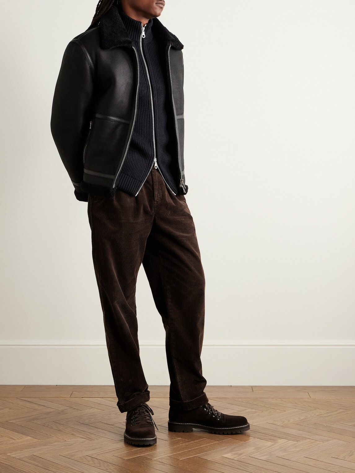 S.N.S. Herning - Virgin Wool Zip-Up Cardigan - Blue