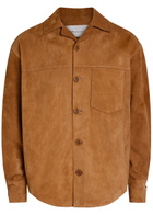 Ami Paris Suede Overshirt Brown