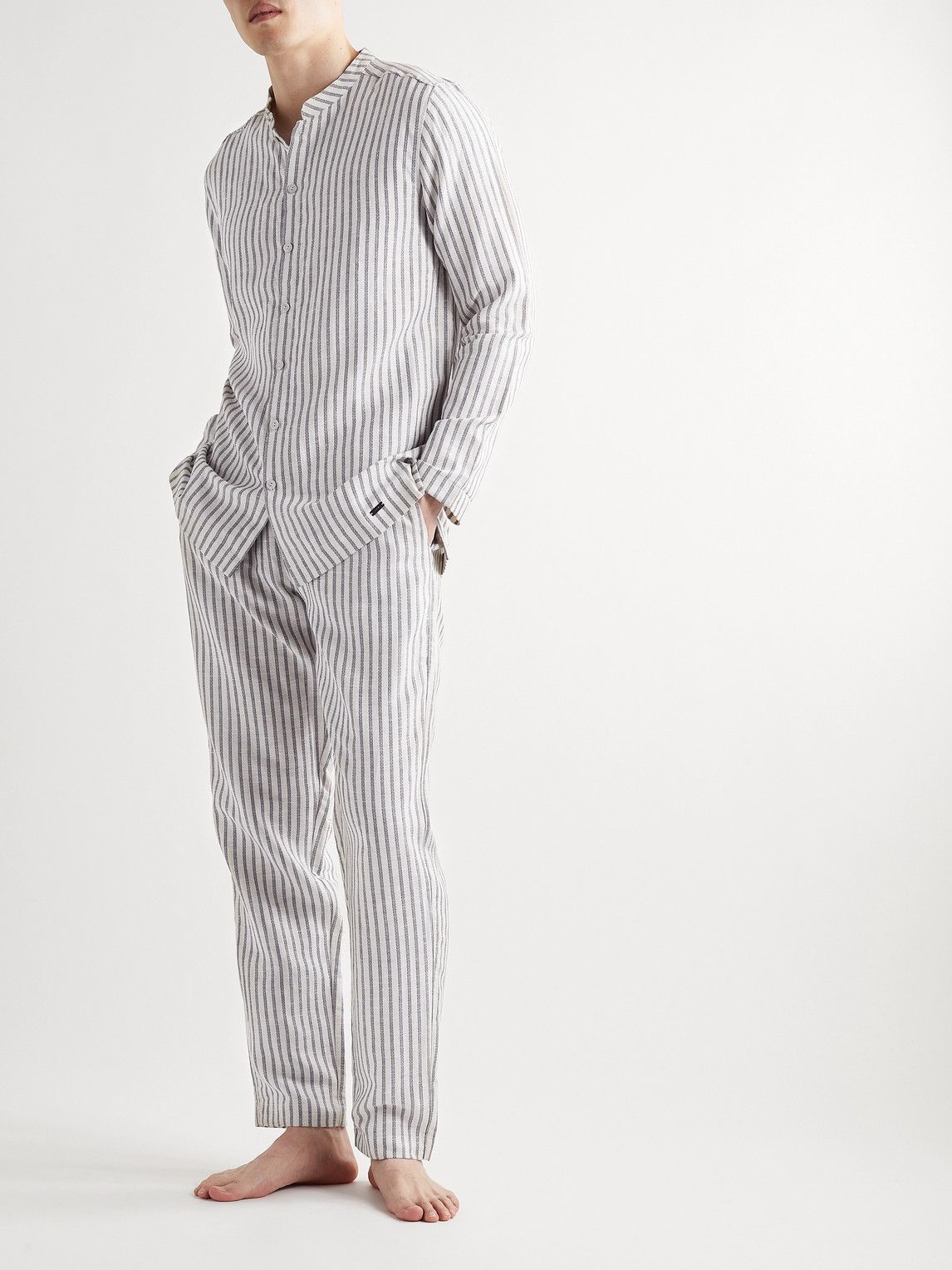 Night & Day Poplin-Trimmed Cotton-Jersey Pyjama Trousers