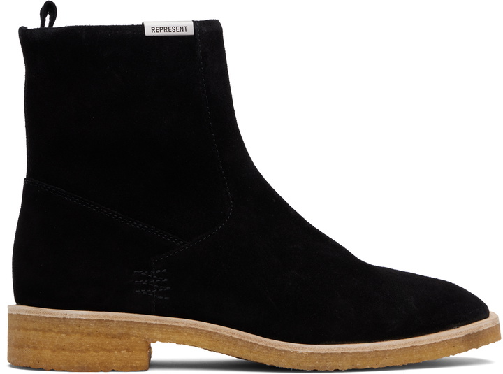 Photo: Represent Black Crepe Chelsea Boots